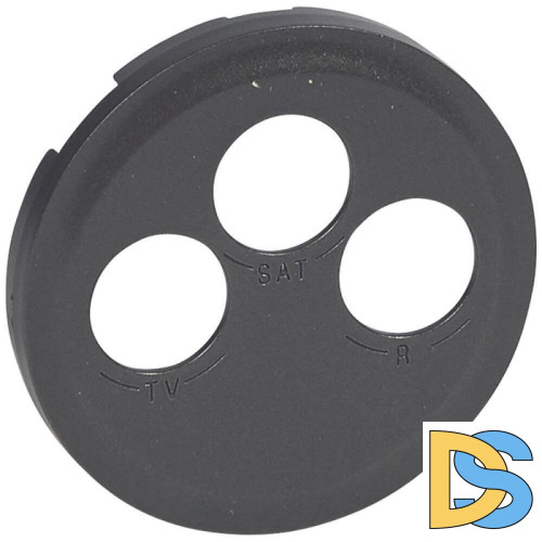 Лицевая панель Legrand Celiane розетки телевизионной TV/FM/SAT графит 067985