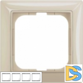 Рамка ABB Basic 55 4-постовая - слоновая кость