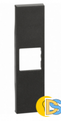 Лицевая панель для адаптеров Keystone RJ45 1 модуль.Черный. Btichino Living Now