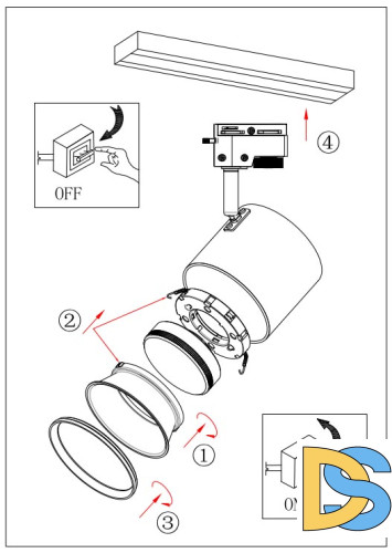 Трековый однофазный светильник ЭРА TR15 GX53 BK/SL Б0048546