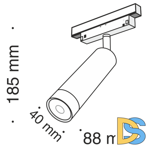 Трековый светильник Maytoni Track lamps TR019-2-7W3K-B