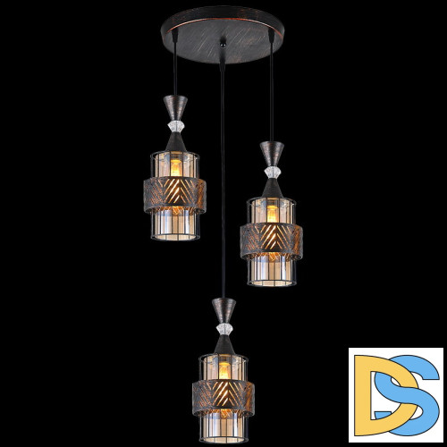 Подвесной светильник Reluce 03116-0.9-03 BK+PATINA GOLD