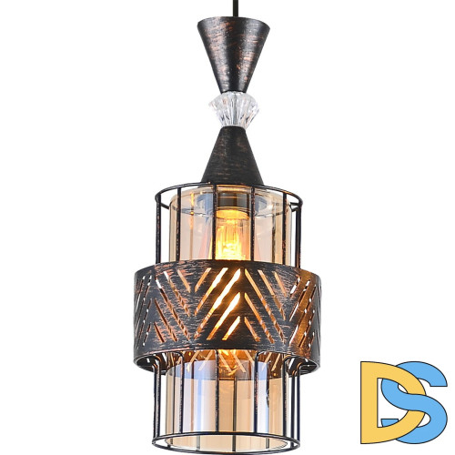 Подвесной светильник Reluce 03116-0.9-03 BK+PATINA GOLD