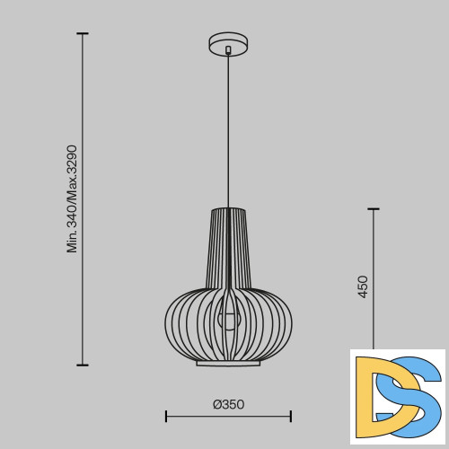 Подвесной светильник Maytoni Roots MOD193PL-01W