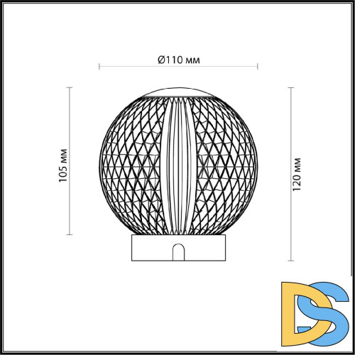 Настольная лампа Odeon Light Crystal 5008/2TL