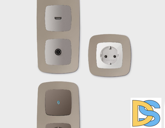 Рамка двухместная Ambrella Volt Ecta OF140362