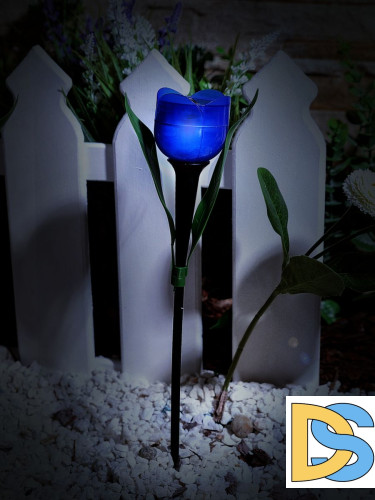 Светильник на солнечных батареях (UL-00004279) Uniel Promo USL-C-454/PT305 Blue Tulip