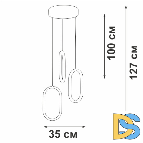 Подвесной светодиодный светильник Vitaluce V3776-1/3S