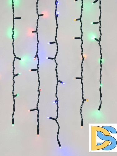 Уличная светодиодная гирлянда Uniel бахрома (UL-00003933) разноцветный ULD-B3010-200/TBK Multi IP67