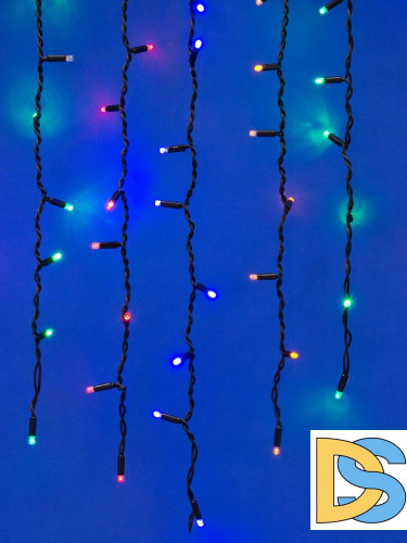 Уличная светодиодная гирлянда Uniel бахрома (UL-00003933) разноцветный ULD-B3010-200/TBK Multi IP67