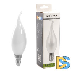 Лампа светодиодная Feron LB-718 Свеча на ветру E14 15W 4000K 38262