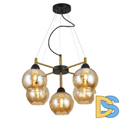 Подвесная люстра IMEX MD.9056-5-P-BK+COP