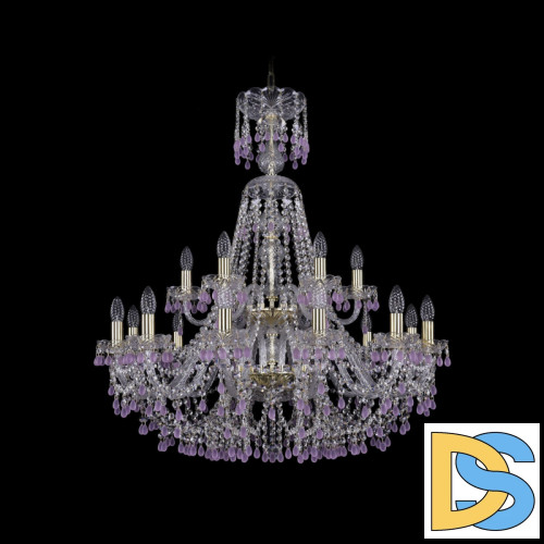 Подвесная люстра Bohemia Ivele Crystal 1410/12+6/300/XL-95/2d G V7010
