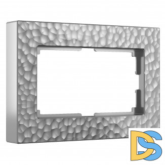 Рамка для двойной розетки (серебряный) W0082406