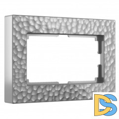 Рамка для двойной розетки (серебряный) W0082406