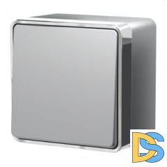 Выключатель одноклавишный влагозащищенный Gallant (серебряный) W5010206