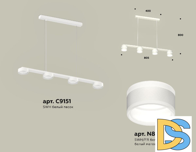 Подвесной светильник Ambrella Light Traditional (C9151, N8444) XB9151203
