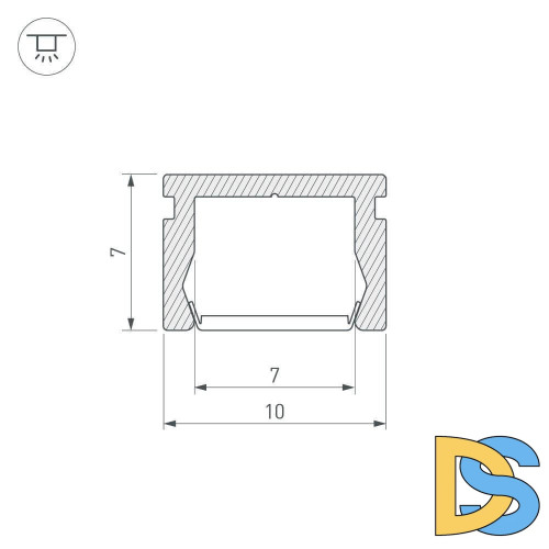 Профиль Arlight PIK-1007-2000 ANOD 023856