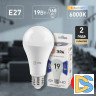 Лампа светодиодная Эра E27 19W 6000K LED A65-19W-860-E27 Б0031704