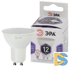 Лампа светодиодная Эра GU10 12W 6000K LED MR16-12W-860-GU10 Б0049076
