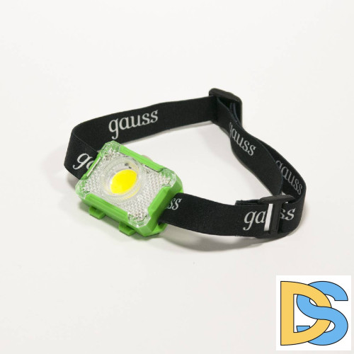 Налобный светодиодный фонарь Gauss от батареек 65х45 150 лм GF305
