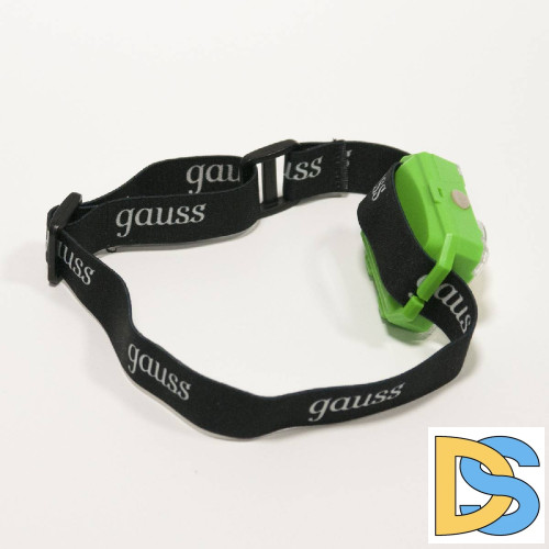 Налобный светодиодный фонарь Gauss от батареек 65х45 150 лм GF305