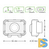 Налобный светодиодный фонарь Gauss от батареек 65х45 150 лм GF305