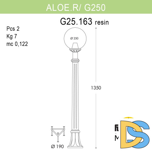 Ландшафтный светильник Fumagalli Globe 250 G25.163.000.WYF1R