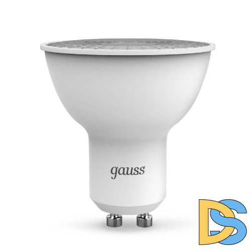 Лампа светодиодная диммируемая Gauss GU10 5W 4100K матовая 101506205-D