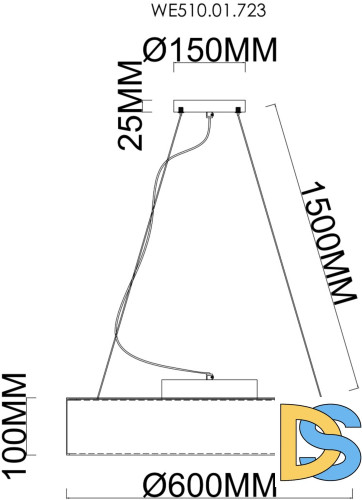 Подвесной светильник Wertmark Edera WE510.01.723