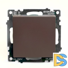 Переключатель перекрестный 1-клавишный Stekker GLS10-7110-04 Катрин 49180