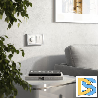 Рамка на 2 поста Baguette (белый/серебро) W0022850