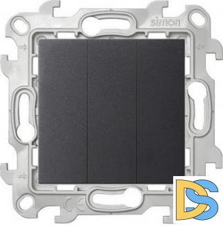 Выключатель 3-клавишный, цвет Графит,Simon 24