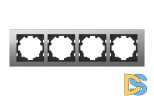 Рамка четырехместная ELBI Zena Platin 500-073600-228