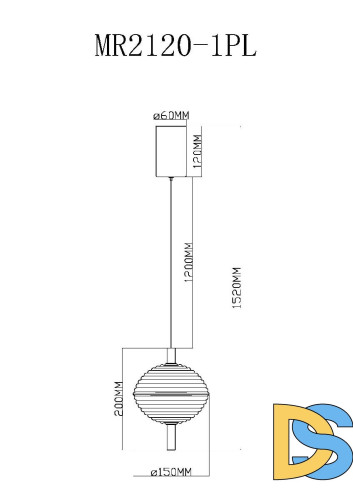 Подвесной светильник Myfar Claire MR2120-1PL