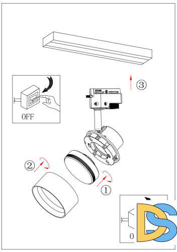 Трековый однофазный светильник ЭРА TR16 GX53 WH Б0048547