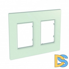 Рамка 2-ая (двойная), Стекло Матовое (пластик), серия Unica Quadro, Schneider Electric
