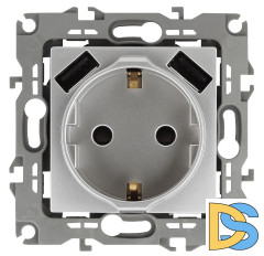 Розетка 2P+E со шторками и 2xUSB Эра 12-4109-03 Б0047842