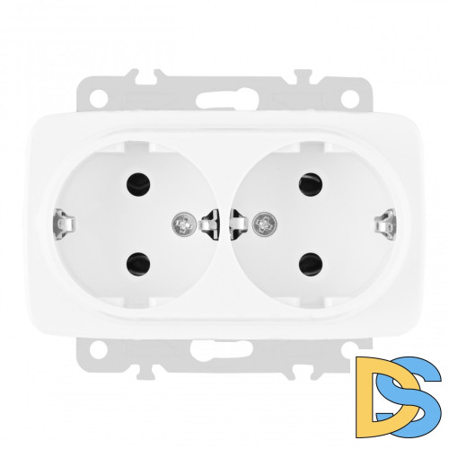 Розетка двойная с заземлением Arte Milano 205.40-2.white