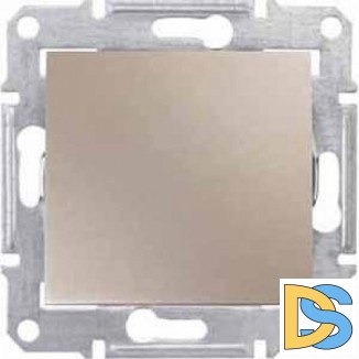 Выключатель 1-клавишный ,проходной (с двух мест), Титан, серия Sedna, Schneider Electric