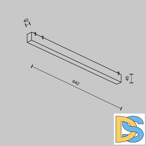 Трековый светильник Maytoni Basis TR129B-24W3K-B