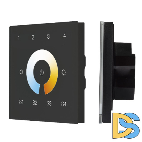 Сенсорная панель Arlight DALI-901-11-4G-4SC-MIX-DT8-IN Black BUS/230V 037197