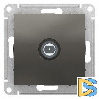 Розетка телевизионная единственная ТV, Сталь, серия Atlas Design, Schneider Electric