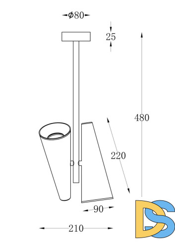 Потолочный светильник Maytoni Giro MOD095CL-02W