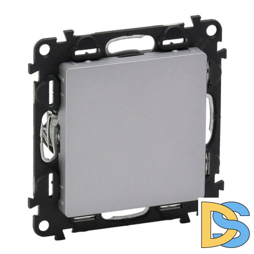 Заглушка с суппортом Legrand Valena Life алюминий 755182