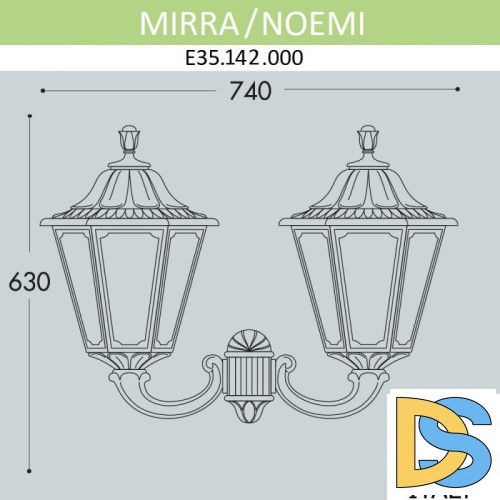 Уличный настенный светильник Fumagalli E35.142.000.AYH27