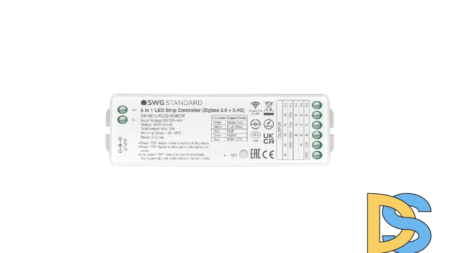 Контроллер для ленты SWG Standard SW-QC-LRCZG-RGBCW 00-00035928