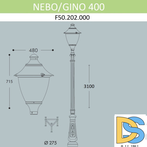 Садовый светильник Fumagalli F50.202.000.AXE27