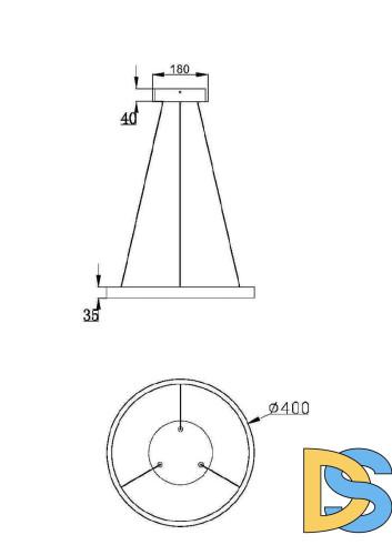 Подвесной светильник Maytoni Rim MOD058PL-L22BK