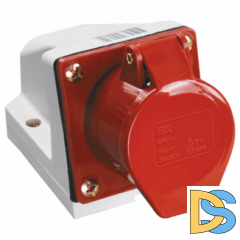 Розетка силовая стационарная 3Р+РЕ+N 32A 380В IP44